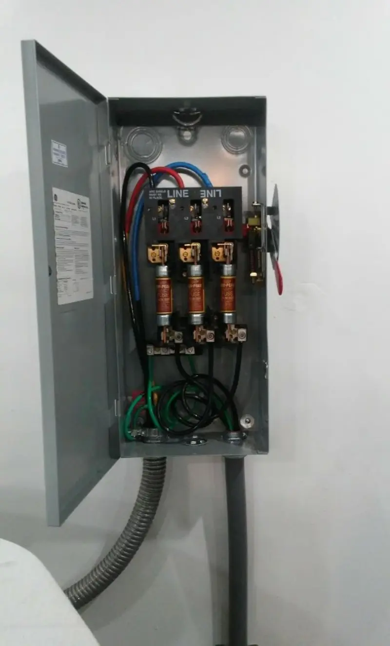 Three-phase disconnect switch installed for Electrical Wiring & Rewiring in Eagle Mountain