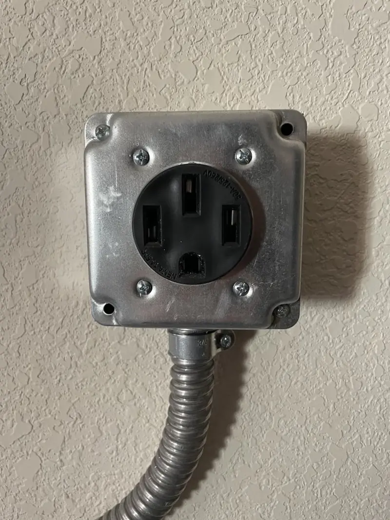 NEMA 14-50 outlet installed for Electrical Panel Upgrade in Eagle Mountain